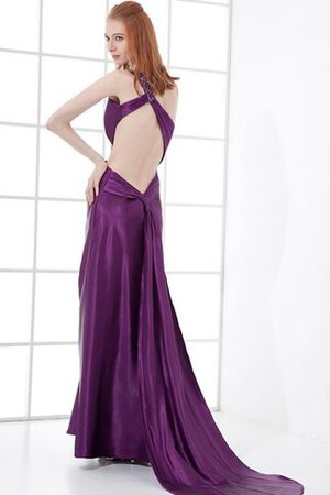 Robe de soirée plissé d'épaule asymétrique asymétrique avec sans manches - Photo 8