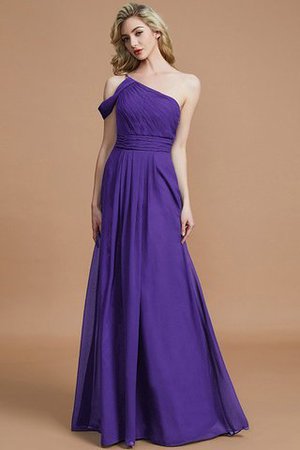 A-Linie Ein Schulterfreies Prinzessin Bodenlanges Brautjungfernkleid aus Chiffon - Bild 29