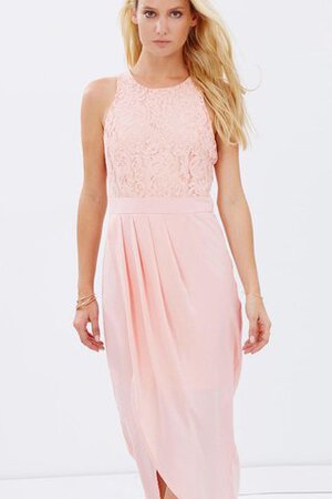 Robe demoiselle d'honneur romantique fermeutre eclair haut bas manche nulle de fourreau - Photo 6