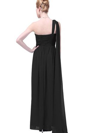 Vestido de Dama de Honor de Corte-A de Natural de Hasta el suelo de Un sólo hombro - Foto 8