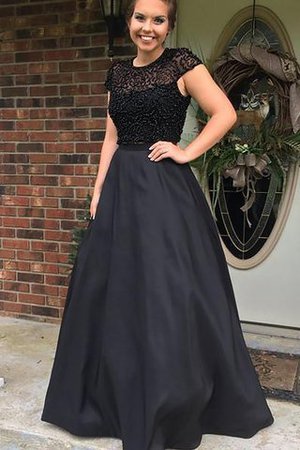 Ärmelloses A Linie Satin Bodenlanges Anständiges Abendkleid - Bild 1