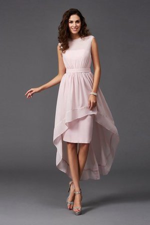 Normale Taille Reißverschluss Prinzessin A Linie Brautjungfernkleid mit Schleife - Bild 1