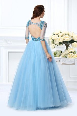 Vestido de Quinceañeras de Largo de Abalorio de Hasta el suelo de Escote en V - Foto 2