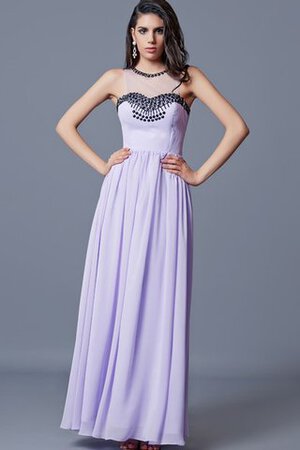 Natürliche Taile Schlüsselloch Rücken A-Linie Ärmellos langes bodenlanges Abendkleid - Bild 1