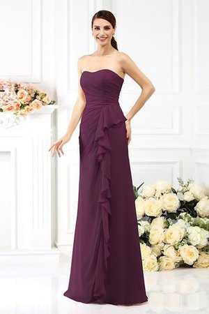 Trägerloser Ausschnitt Ärmelloses Prinzessin Empire Taille Anständiges Brautjungfernkleid - Bild 5