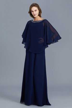 Lange Ärmeln Etui Ausgezeichnet Chiffon Bodenlanges Brautmutterkleid - Bild 3