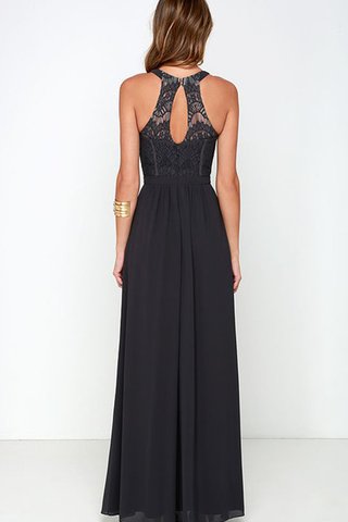 Robe demoiselle d'honneur plissé simple au niveau de cou avec sans manches - Photo 2