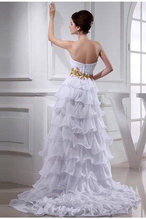 A-Linie Prinzessin Herz-Ausschnitt Cocktailkleid aus Chiffon mit Reißverschluss - Bild 2