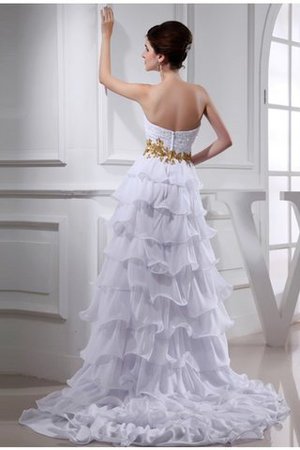 Robe de cocktail avec perle de princesse de col en cœur haut bas fermeutre eclair - Photo 2