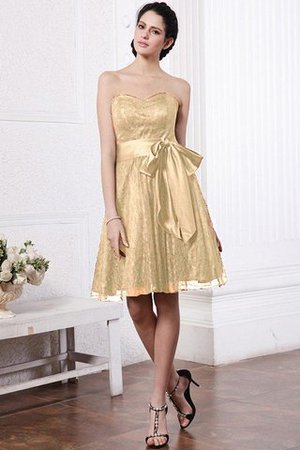Vestido de Dama de Honor de Corte princesa de Corte-A de Escote Corazón con Cintas - Foto 15