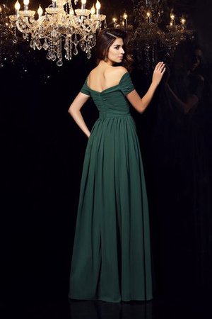 Prinzessin Chiffon Schulterfreier Ausschnitt Gerüschtes Ballkleid mit Reißverschluss - Bild 2
