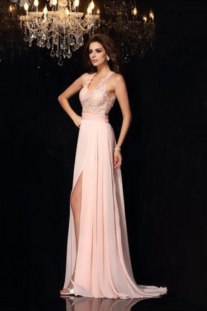 Prinzessin Ärmelloses Anständiges Formelles Abendkleid mit Bordüre - Bild 3
