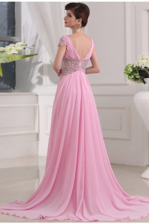 Robe de soirée longue de princesse avec perle en chiffon de traîne courte - Photo 2