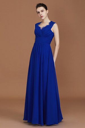 Engelhaft Chiffon Herz-Ausschnitt A-Line Bodenlanges Brautjungfernkleid - Bild 6