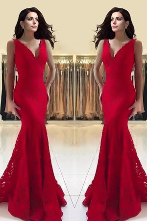 Vestido de Noche de Volante de Sin mangas de Angelical de Encaje Adorno - Foto 1