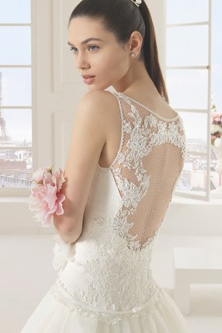 Robe de mariée romantique spécial de mode de bal de col bateau en chute - Photo 2
