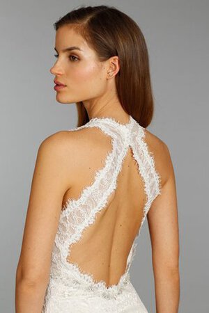 Robe de mariée simple avec perle entrecroisé jusqu'au sol collant - Photo 4
