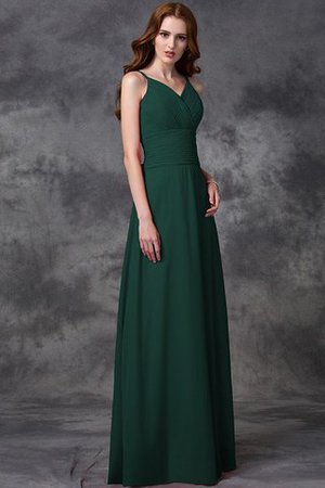 Vestido de Dama de Honor de Corte princesa de Corte-A en Gasa de Largo de Volante - Foto 9