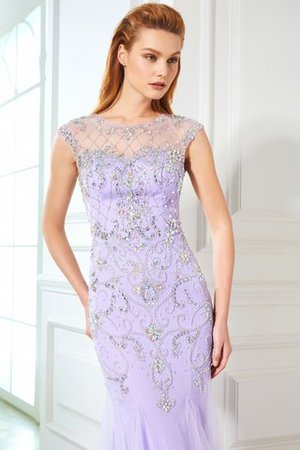 Meerjungfrau Stil Normale Taille Ärmelloses Bodenlanges Ballkleid mit Schaufel Ausschnitt - Bild 4