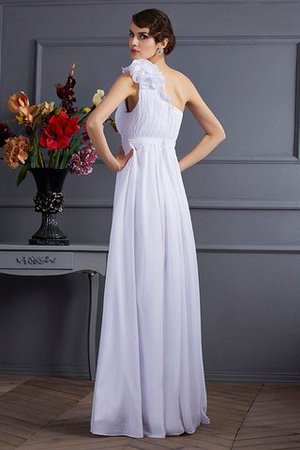 Chiffon Prinzessin Drapiertes Bodenlanges Abendkleid mit Applike - Bild 2