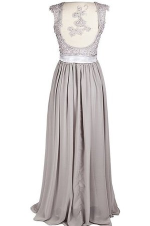 Vestido de Dama de Honor de Corte-A en Gasa de Espalda Descubierta de Apliques - Foto 3
