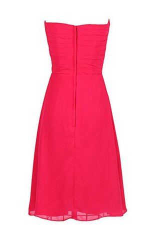 Robe demoiselle d'honneur naturel avec chiffon a-ligne col en forme de cœur - Photo 4