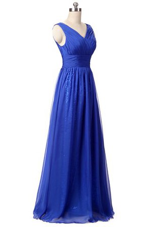 Robe de bal ruchés plongeants jusqu'au sol en satin extensible populaire romantique - Photo 2