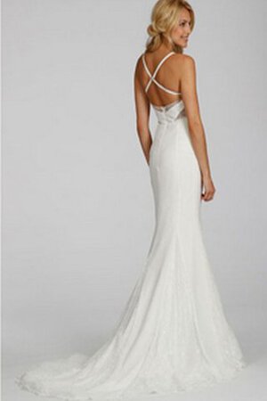 Vestido de Novia de Corte Sirena de Criss Cross de Cola Corte de Largo de Blusa plisada - Foto 3