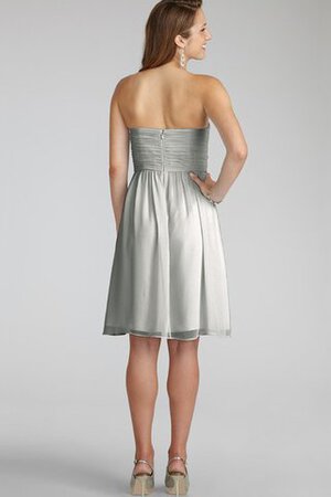 Chiffon Herz-Ausschnitt gerüschtes kurzes Brautjungfernkleid - Bild 6