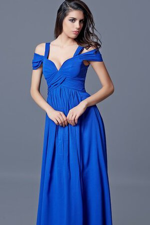 Robe de soirée plissé avec zip ruché ligne a de tour de ceinture en haute - Photo 6