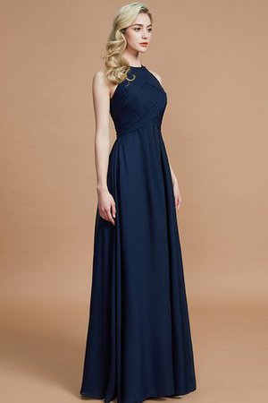 Robe demoiselle d'honneur avec zip jusqu'au sol ruché dénudé de princesse - Photo 6