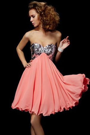A Linie Ärmelloses Normale Taille Prinzessin Abiballkleid mit Rücken Schnürung - Bild 1
