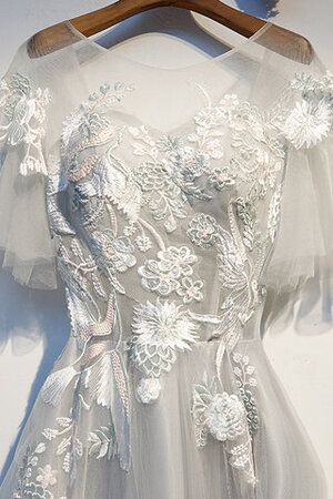 Gewinnend Outdoor Formelles Ballkleid mit Schaufel Ausschnitt mit Halben Ärmeln - Bild 3