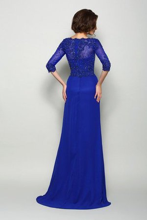3 /4 Länge Ärmeln Reißverschluss Normale Taille Sittsames Brautmutterkleid mit Applike - Bild 2