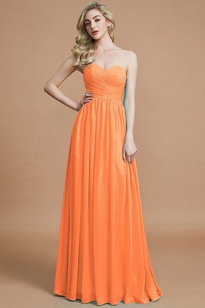 Herz-Ausschnitt Chiffon Ärmelloses Normale Taille Brautjungfernkleid mit hoher Tailler - Bild 25