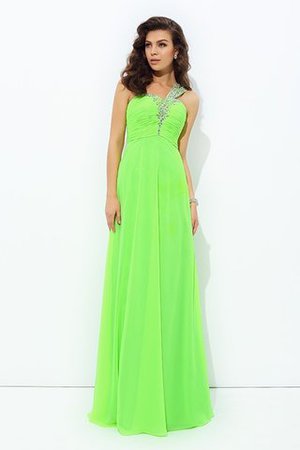 Robe de bal longue d'épaule asymétrique de princesse avec sans manches a-ligne - Photo 3