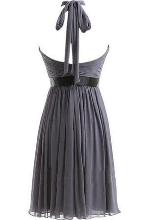 Ärmellos A-Line normale Taille kurzes knielanges Brautjungfernkleid - Bild 2