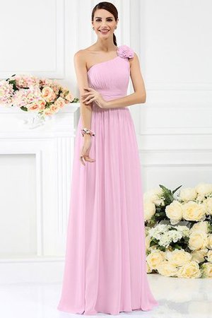 Reißverschluss Chiffon Sittsames Brautjungfernkleid ohne Ärmeln mit Blume - Bild 22