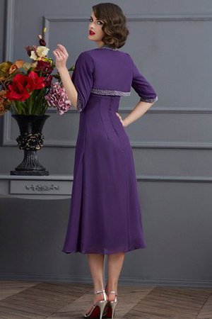 Ärmelloses A Linie Reißverschluss Mini Brautmutterkleid mit Perlen - Bild 2