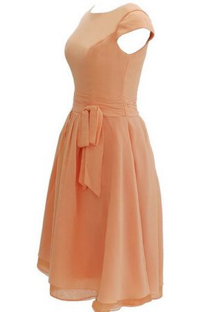 Vestido de Dama de Honor en Gasa de Escalonado de Corto de Natural de Fajas - Foto 10