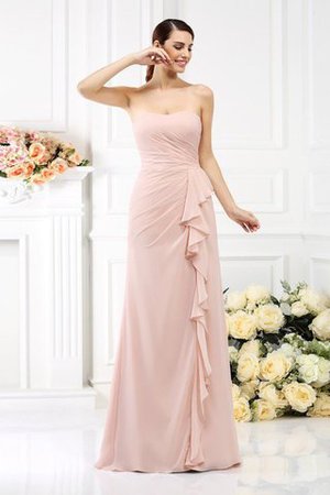 Trägerloser Ausschnitt Ärmelloses Prinzessin Empire Taille Anständiges Brautjungfernkleid - Bild 1