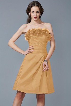 Robe demoiselle d'honneur facile en taffetas de fourreau de bustier fermeutre eclair - Photo 12