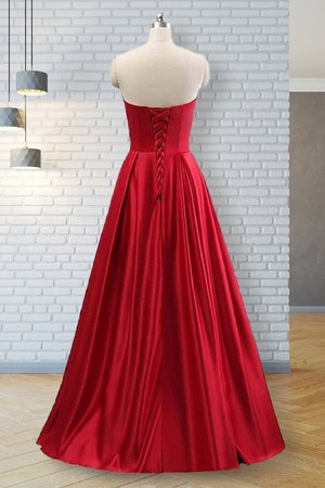 Robe de bal avec lacets de bustier morden en satin avec perle - Photo 2