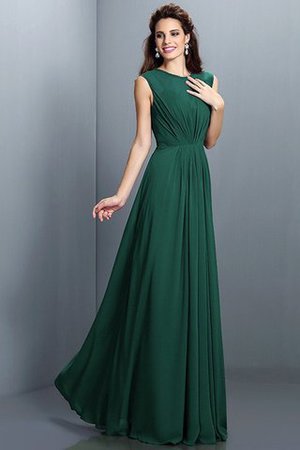 Prinzessin A Linie Plissiertes Normale Taille Brautjungfernkleid mit Drapierung - Bild 9