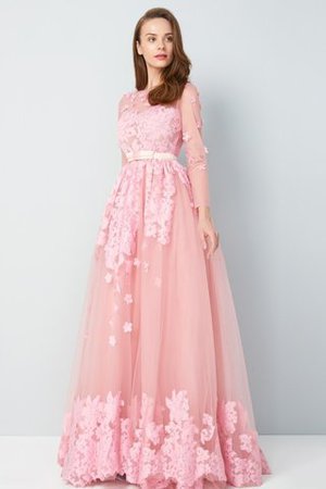 Robe de soirée de princesse en tulle ligne a appliques col u profond - Photo 5