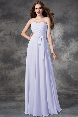 Normale Taille A-Line Chiffon Bodenlanges Anständiges Brautjungfernkleid - Bild 29