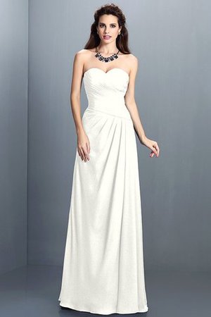 Prinzessin Ärmelloses A-Linie Brautjungfernkleid mit Herz-Ausschnitt mit Plissierungen - Bild 16