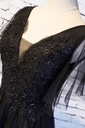 A-Linie Auffällig Satin Konservatives Romantisches Ballkleid - Bild 4