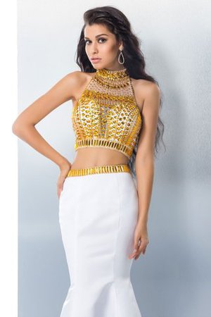 Robe de bal longue elevé longueur au ras du sol 2 pice avec perle - Photo 4