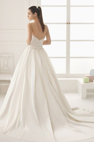 Abito da Sposa Cuore Vintage con Perline originale Coda A Strascico Corto Cerniera - Foto 2